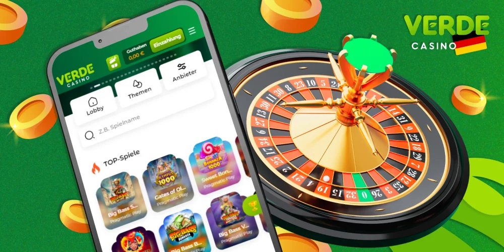 Casino-Bereich zum Spielen im Verde Casino in Deutschland
