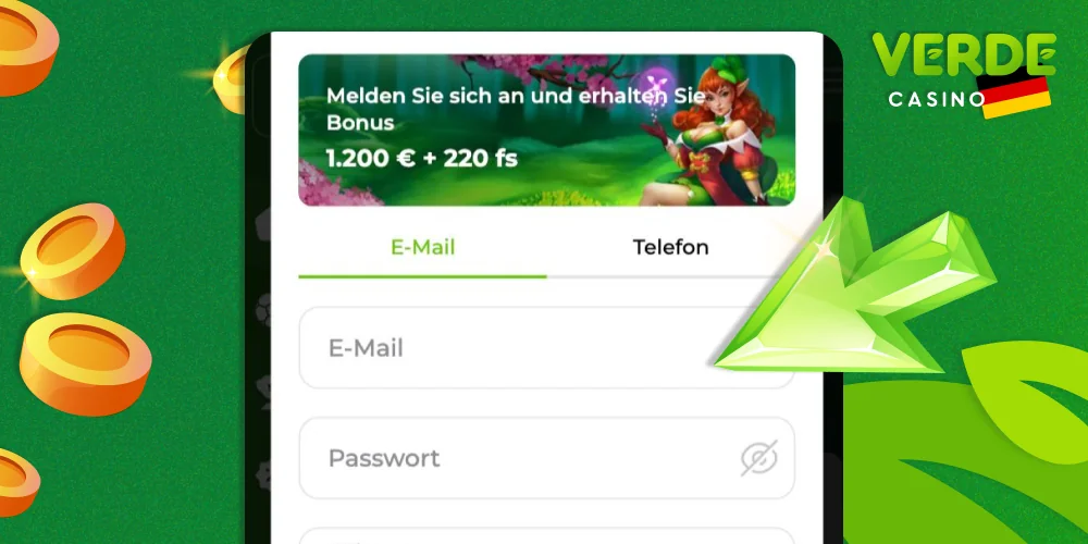 Geben Sie Ihre Daten ein, um sich zu registrieren