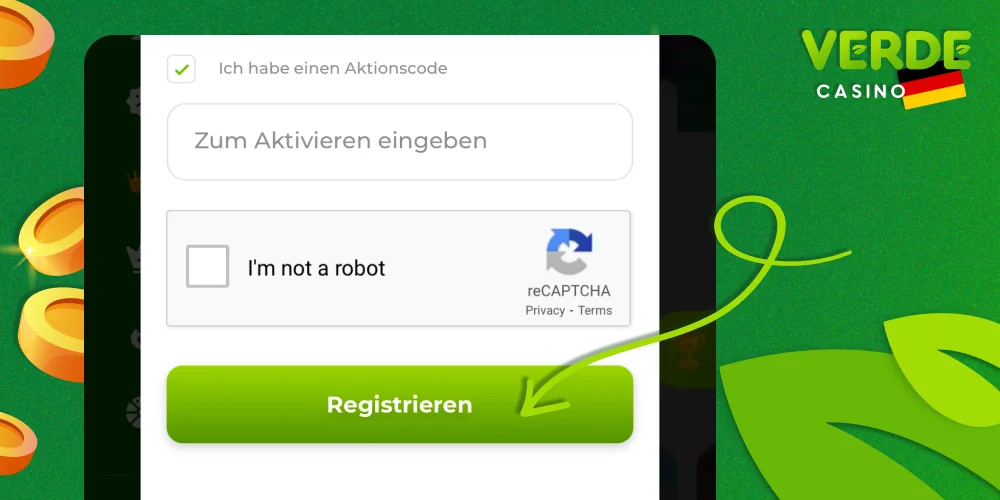 Vervollständigen Sie Ihre Registrierung
