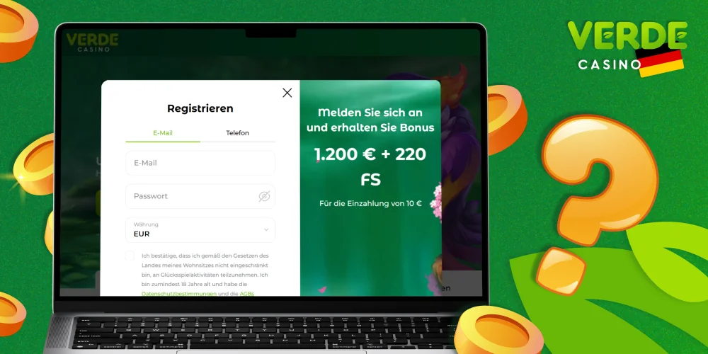 Registrierungsprozess für Deutsche im Verde Casino