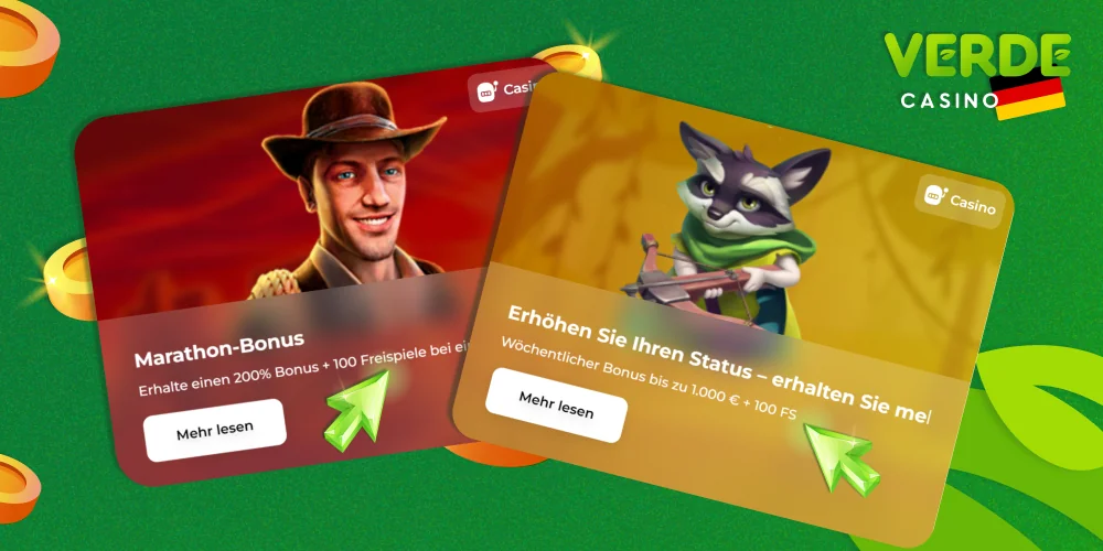 Freispieloptionen im Verde Casino